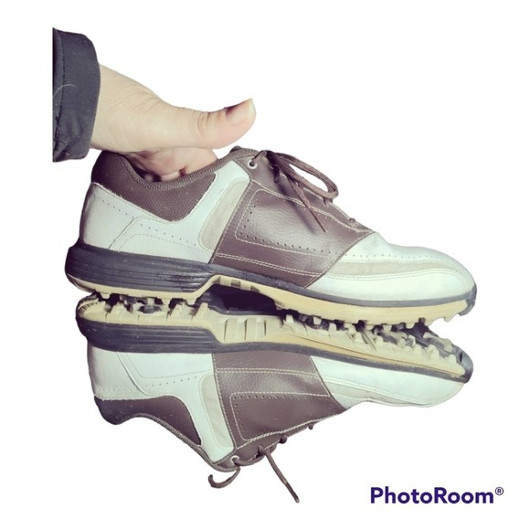 Nike Air Tour saddle golf shoes brown and white men size 10 - Picture 4 of 7